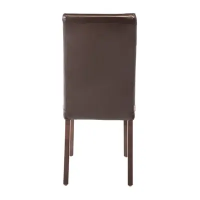 Bolero Faux Leather Dining Chairs Brown (Pack of 2) - GF955
