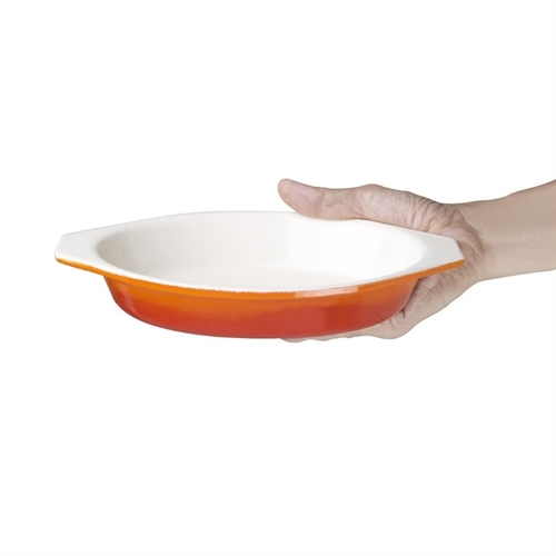 Vogue Oval Gratin Orange 650ml - GH318
