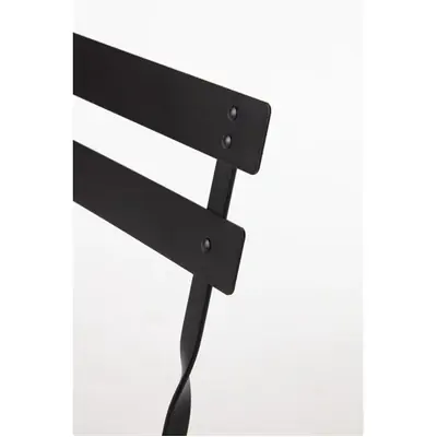 Bolero Black Pavement Style Steel Folding Chairs (Pack of 2) - GH553