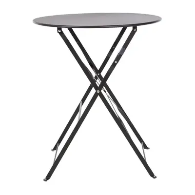Bolero Black Pavement Style Steel Table 595mm - GH558