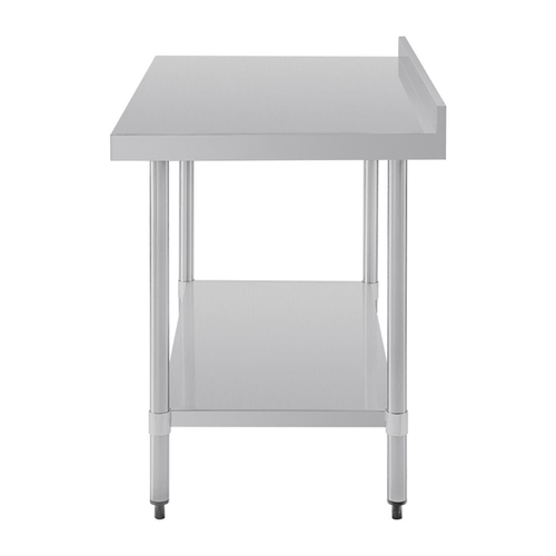 Vogue Stainless Steel Table with Splashback 1200x700x900mm - GJ507