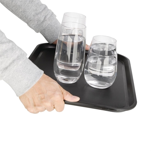 Olympia Kristallon Non-slip Tray Black 405x305x20mm - GM238