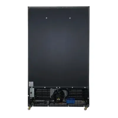 Polar GM813-A G-Series Upright Display Cooler with Light Box Double Hinged Door - Black - GM813-A