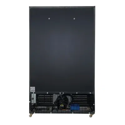 Polar GM814-A G-Series Upright Display Cooler with Light Box Double Sliding Door - Black - GM814-A