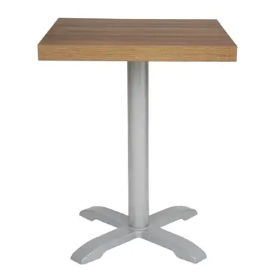 Bolero Pre-drilled Square Table Top Rustic Oak 700mm - GR330