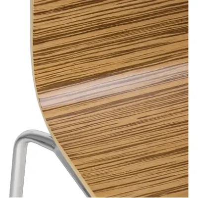 Bolero Square Back Side Chair Zebrano (Pack of 4) - GR344