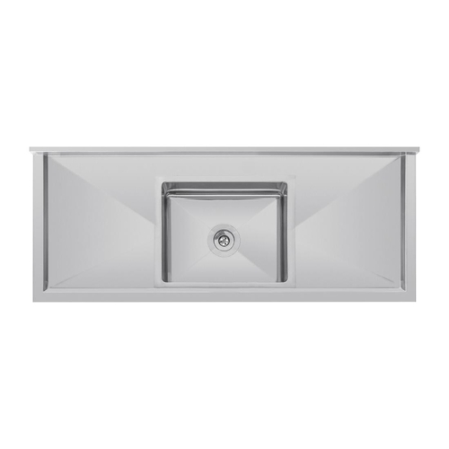Vogue Single Bowl Sink Double Drainer (90mm Drain) 1500mm - HC906