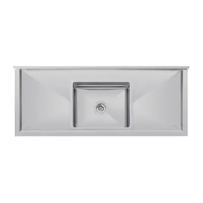 Vogue Single Bowl Sink Double Drainer (90mm Drain) 1500mm - HC906
