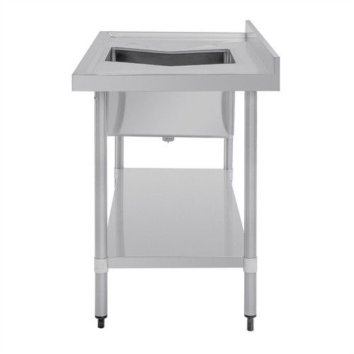 Vogue Single Bowl Sink Double Drainer (90mm Drain) 1500x700mm - HC918