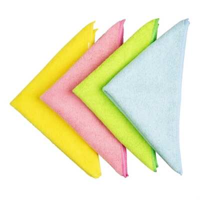 Jantex Microfibre Cloths Pink 400X400mm (Pack of 5) - HX271