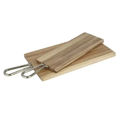 Olympia Rectangular Paddle Board Acacia Wood With Metal Handle - 575x152mm - HX391