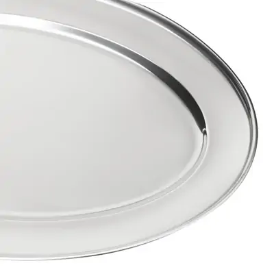 Olympia Stainless Steel Oval Service Tray 200x150mm - K360