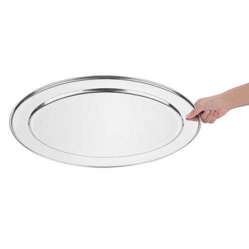Olympia Stainless Steel Oval Serving Tray 550x380mm - K368