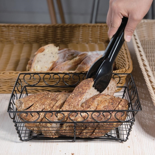 Vogue Kristallon Food Tongs 230mm Black - P786
