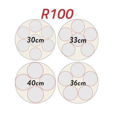 Valoriani R100 Wood/Gas - Rotating Woodfire/Gas Pizza Oven - 7 Pizzas - R100WOOD-GAS