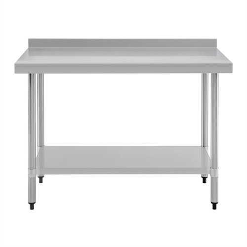 Vogue Stainless Steel Prep Table with Splashback - 1200 x 600 x 900mm - T381