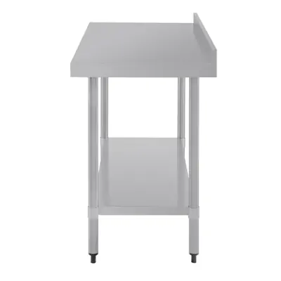 Vogue Stainless Steel Prep Table with Splashback 1200x600x900mm - T381