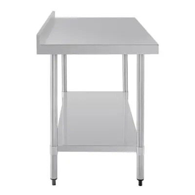 Vogue Stainless Steel Prep Table with Splashback 1500x600x900mm - T382