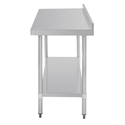 Vogue Stainless Steel Prep Table with Splashback - 1800 x 600 x 900mm - T383