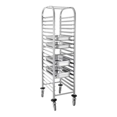 Vogue Gastronorm 1/1 Racking Trolley 20 Level 380x557x1700mm - U376