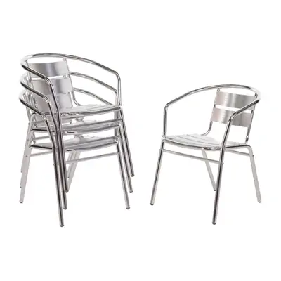 Bolero Aluminium Stacking Chairs 735mm ( Pack of 4 ) - U419