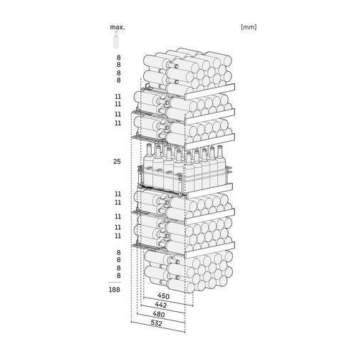 Liebherr WFbli 5241 - Professional Single Zone 188 Bottle Wine Cabinet - WFBLI5241