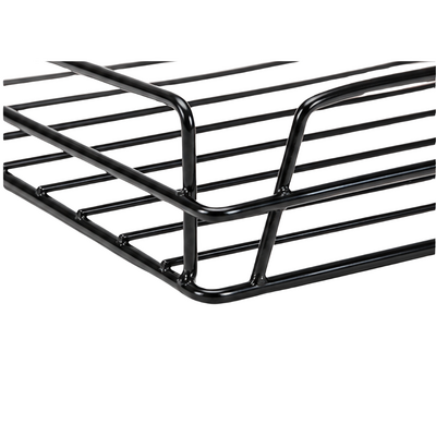 Glass Basket Rectangular Black PVC Coated 435x355x75mm - 30600-BK