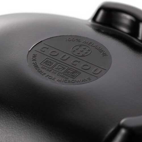 Coucou Melamine Bowl 21.5 x 11 x 10cm - Matte Black  - 37BW21BK