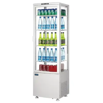 Polar CB509-A C-Series Curved Door Display Fridge White 235Ltr - CB509-A