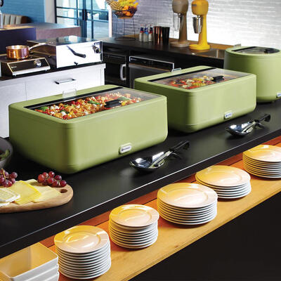Uniq CDU0003 Commercial Electric Chafing Dish 1/1 GN - Green Polypropylene - CDU0003