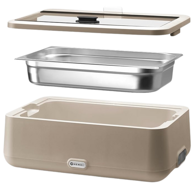 Uniq CDU0004 Commercial Electric Chafing Dish 1/1 GN - Beige Polypropylene - CDU0004