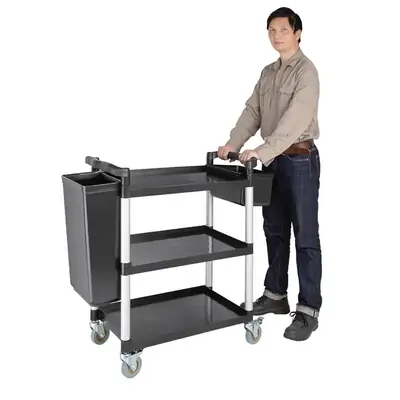 Vogue Mobile Trolley Compact Polypropylene Black 130kg - CF101