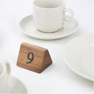 Olympia Acacia Table Number Signs Numbers 1-10 - CL392