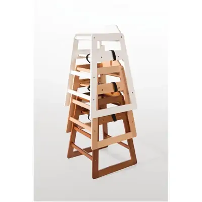 Bolero Wooden High Chair Natural Finish - DL900