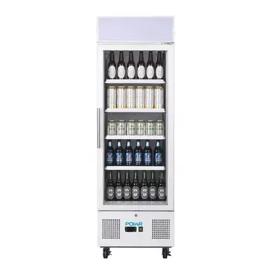 Polar DM075-A G-Series Upright Display Fridge White 218Ltr  - DM075-A