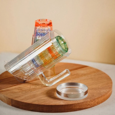 D-Still Bamboo Polycarbonate Water Pitcher W/Removable Base 1.0L - DS2019-239