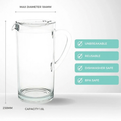 D-Still Essentials Polycarbonate Classic Water Jug W/Lid 1.6L - DS2020-006