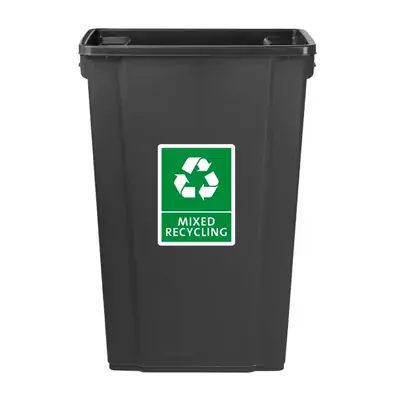 Jantex Slim Bin Black 80Ltr - DX966