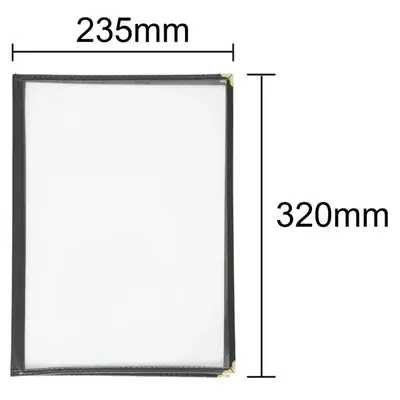 Olympia A4 Four Card American Style Menu Holder Black - E293