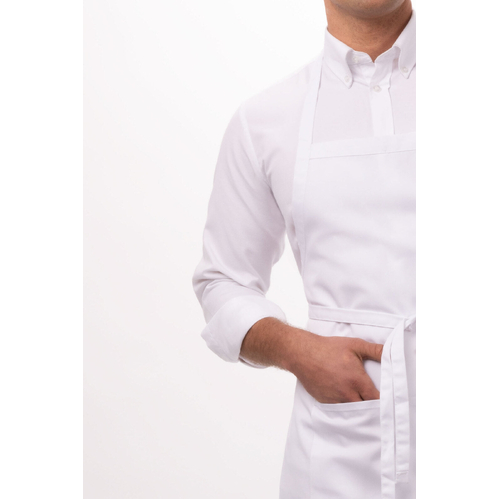 Bib Apron - White - F8-WHT - F8-WHT