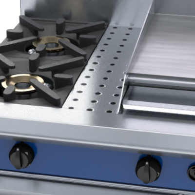 Blue Seal GE505C - 2 Burner Gas Cooktop + 300mm Griddle with Electric Static Oven - GE505C