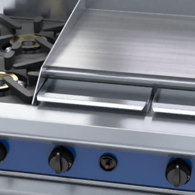 Blue Seal GE506B - 2 Burner Gas Cooktop + 600mm Griddle with Electric Static Oven - GE506B