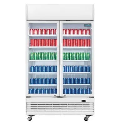 Polar GE580-A G-Series Hinged Door Upright Display Cooler/Fridge with Light Box 950Ltr - GE580-A