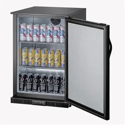 Polar GE997-A G-Series Back Bar Cooler with Single Solid Hinged Door Black - 850mm - GE997-A