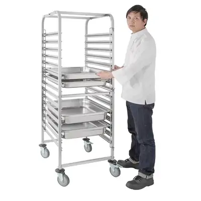 Vogue Gastronorm 2/1 Racking Trolley (15 Level) - GG499