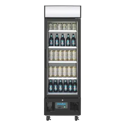 Polar GH426-A G-Series Upright Display Fridge Black - 218Ltr - GH426-A