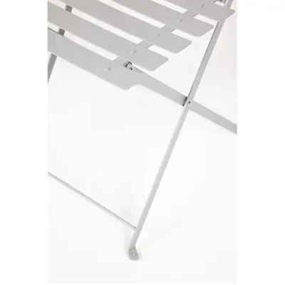 Bolero Grey Pavement Style Steel Folding Chairs (Pack of 2) - GH551