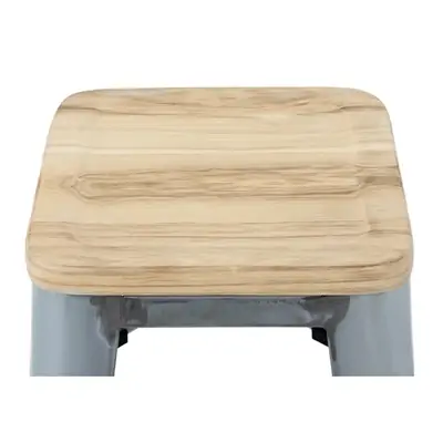 Bolero High Metal Bar Stools with Wooden Seat Pad ( Pack of 4 ) - GM638