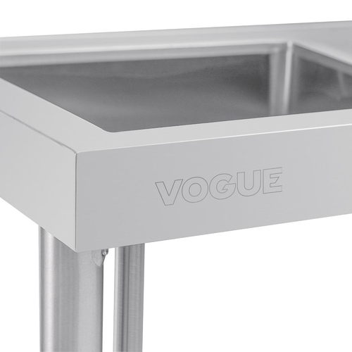 Vogue Single Bowl Sink R/H (90mm Drain) Drainer - 1000mm - HC900