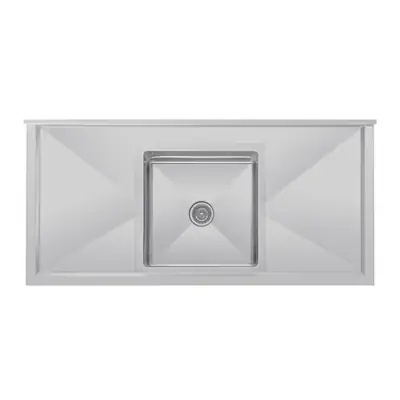 Vogue Single Bowl Sink Double Drainer (90mm Drain) 1500x700mm - HC918